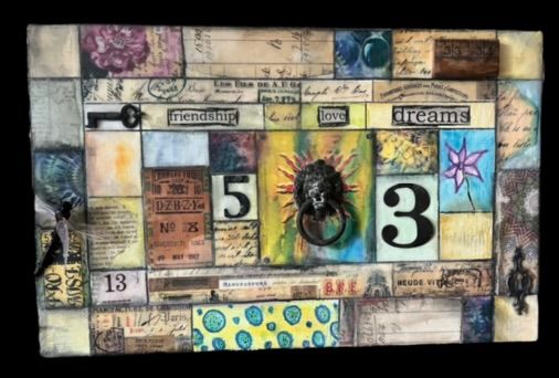 Gridlocked: Encaustic Collage