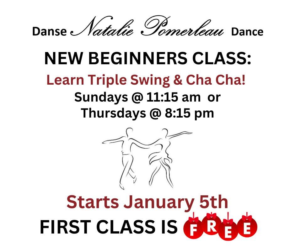 DANCE CLASS FOR NEW BEGINNERS: TRIPLE SWING & CHA CHA!