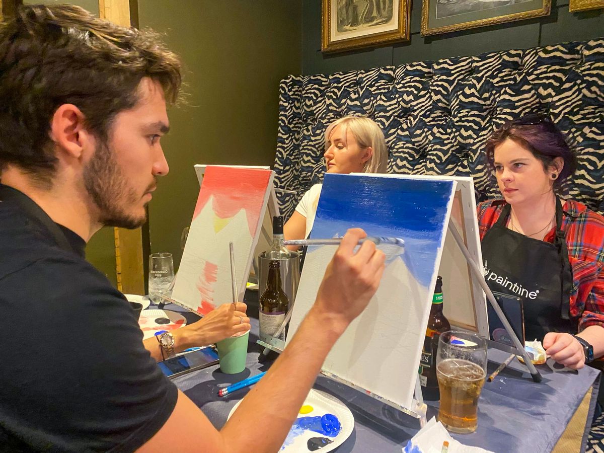 Paint and Sip - Bob Ross Sunset | Tonight Josephine