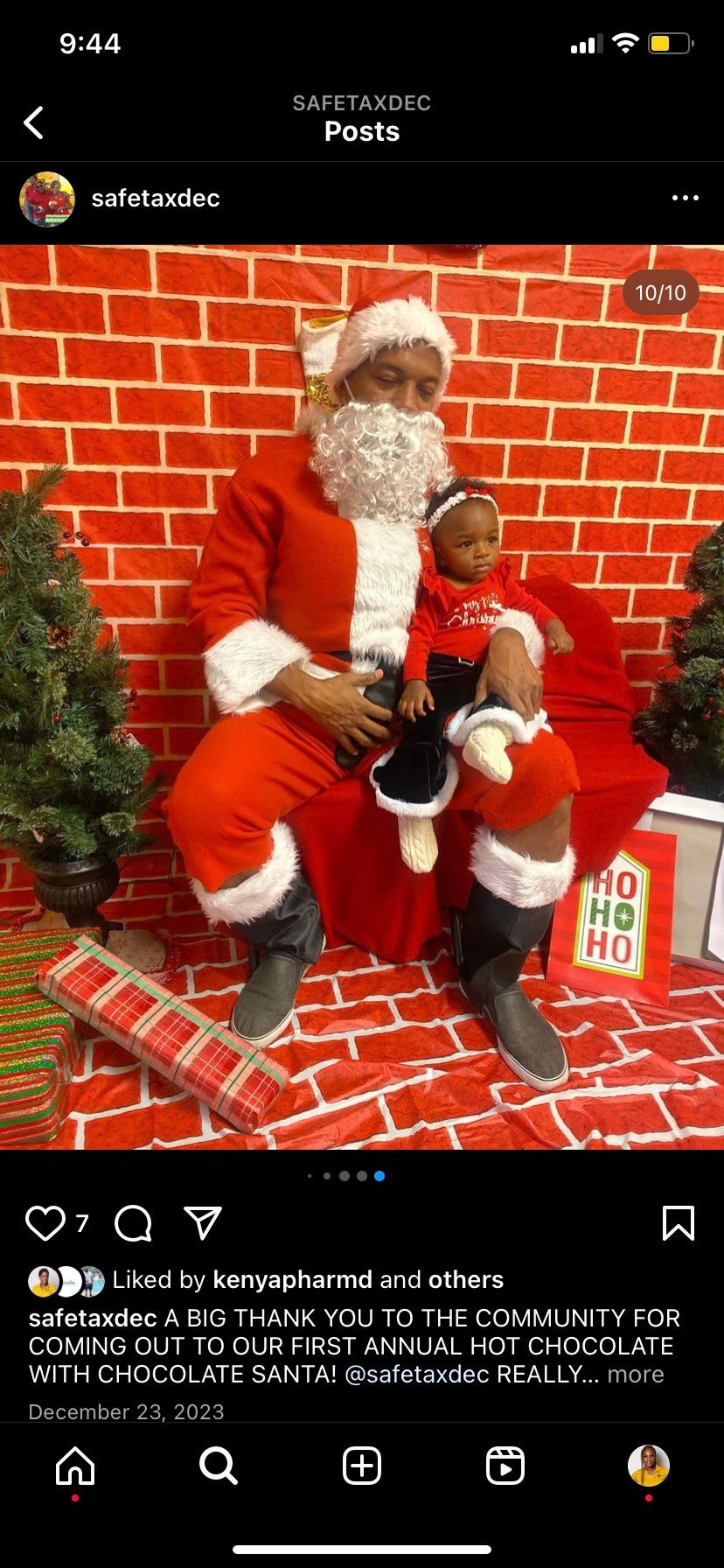 Hot Co Co and Photos with Black Santa