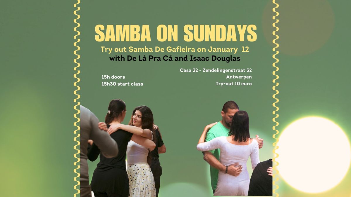 Samba on Sunday with De L\u00e1 Pra C\u00e1 and Isaac Douglas