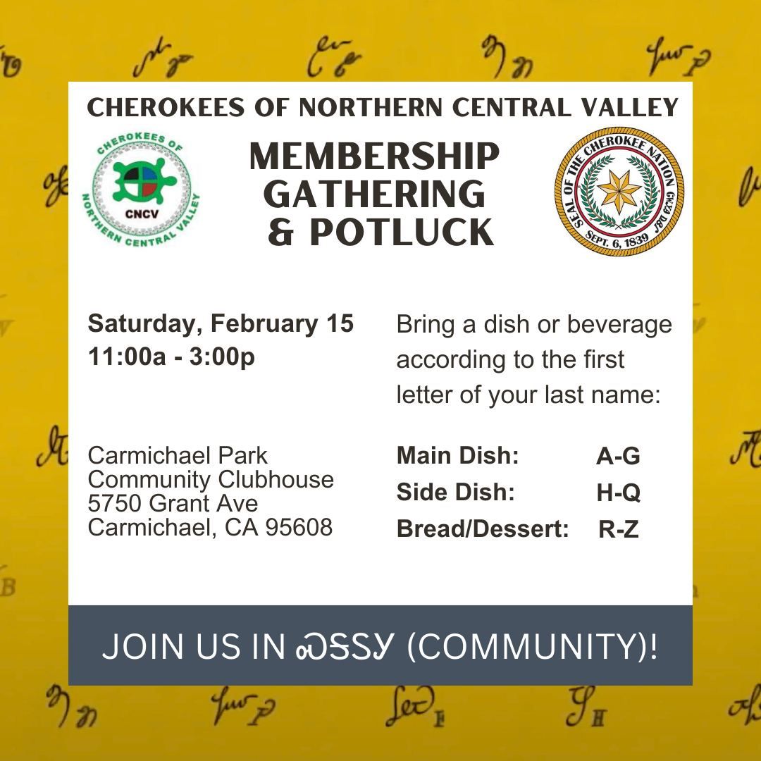 CNCV February Membership Gathering and Potluck