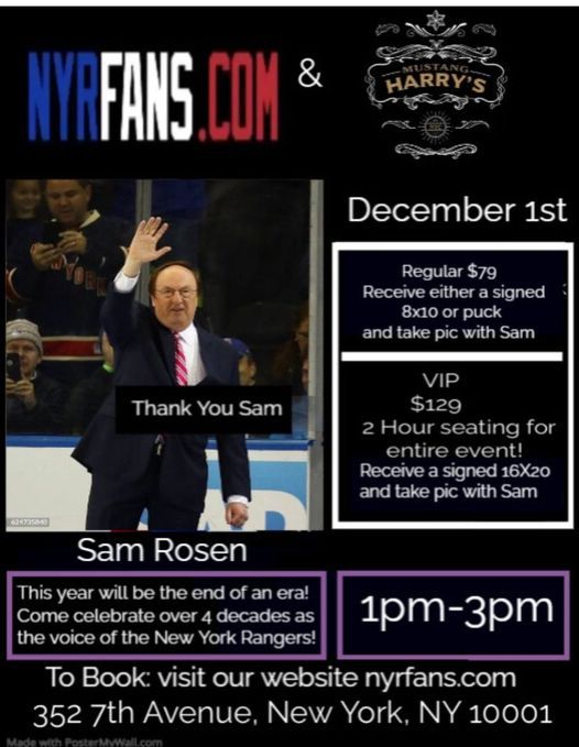 SAM ROSEN RARE SIGNING AND MEET AND GREET!