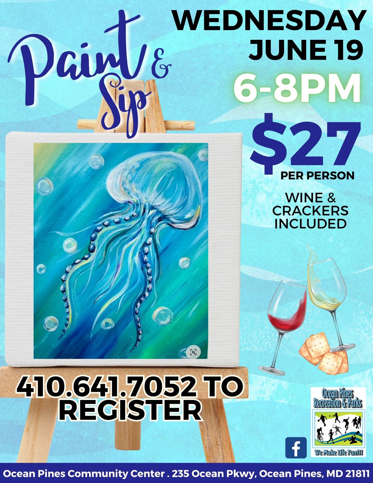 Adult Sip & Paint - Jellyfish