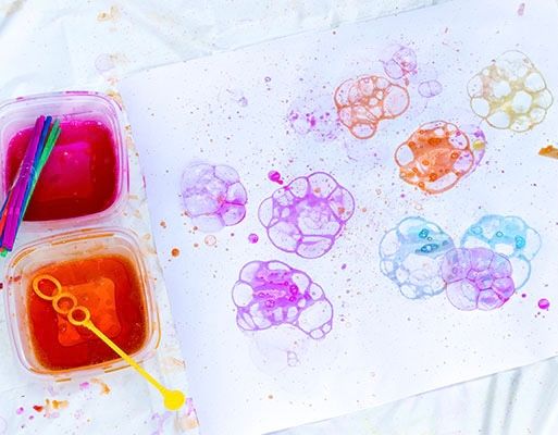 Primary Artist Bubble Painting * ages 2-6 with adult *