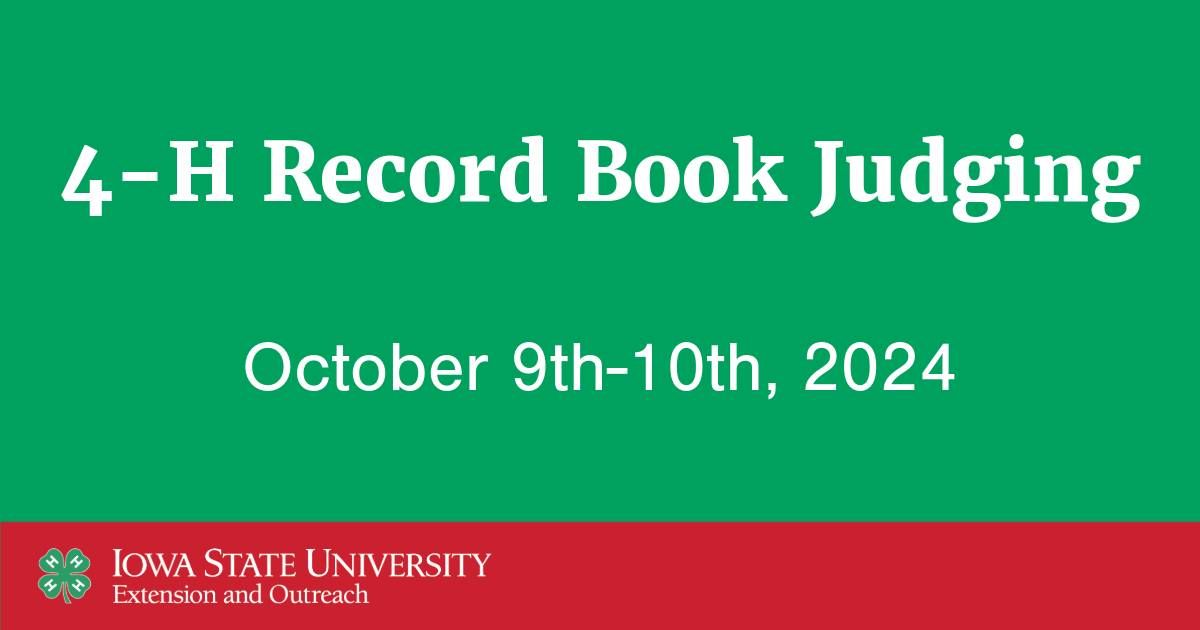 4-H Record Book Judging