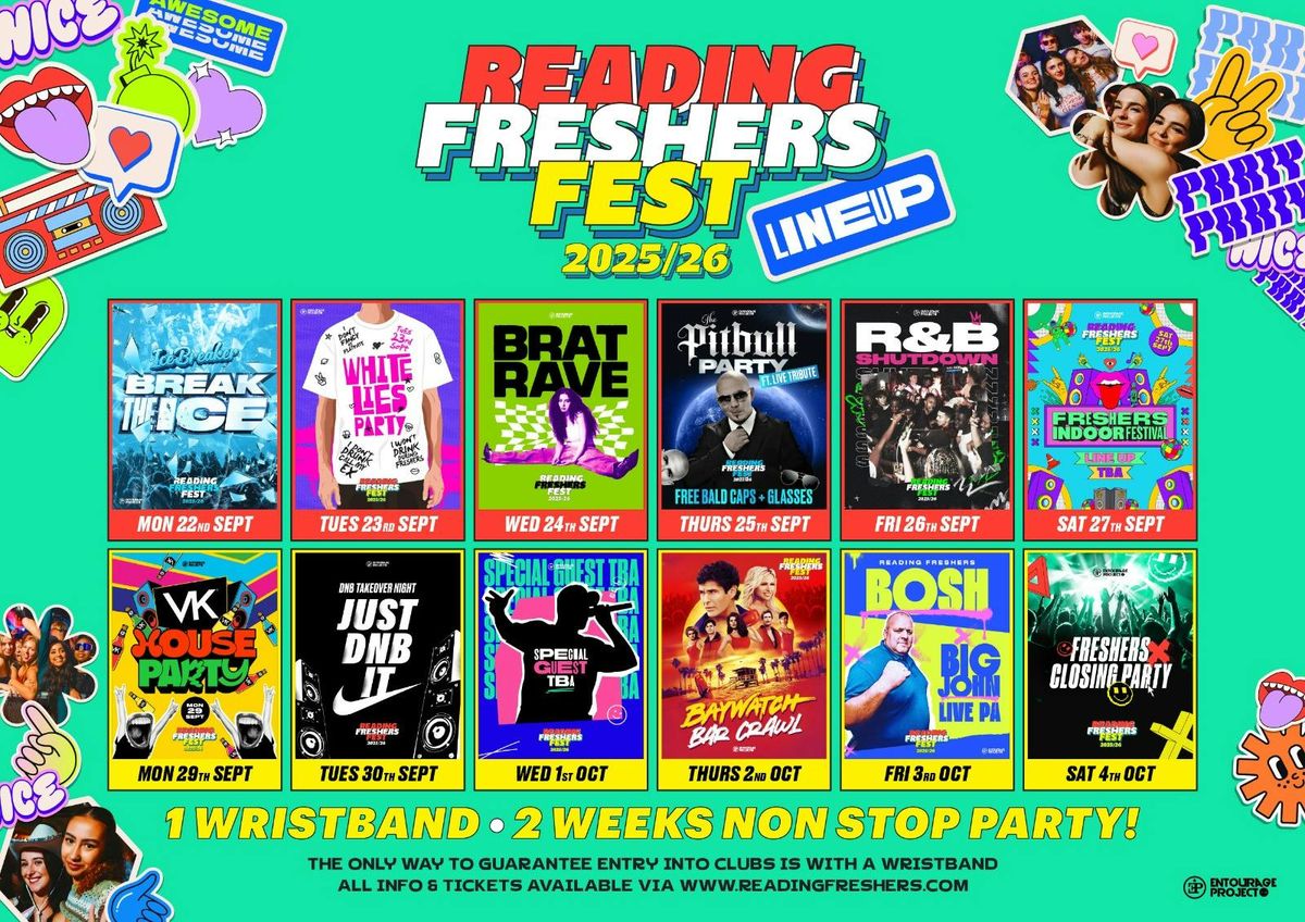 Reading Freshers Fest 25\/26 - ON SALE NOW \ud83c\udfaa