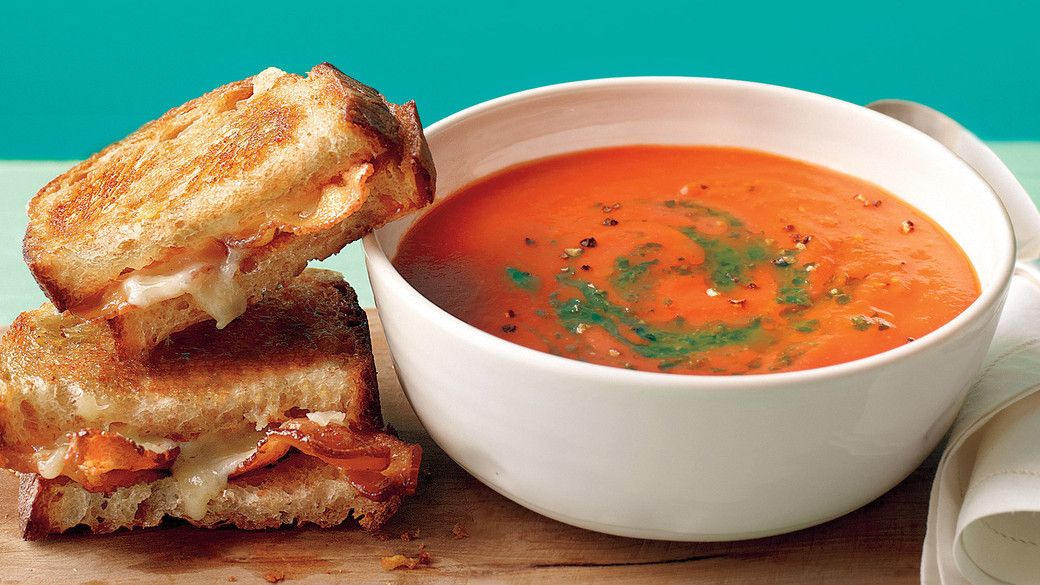 "Elevated" grilled cheese and Tomato soup for taking on Colorado