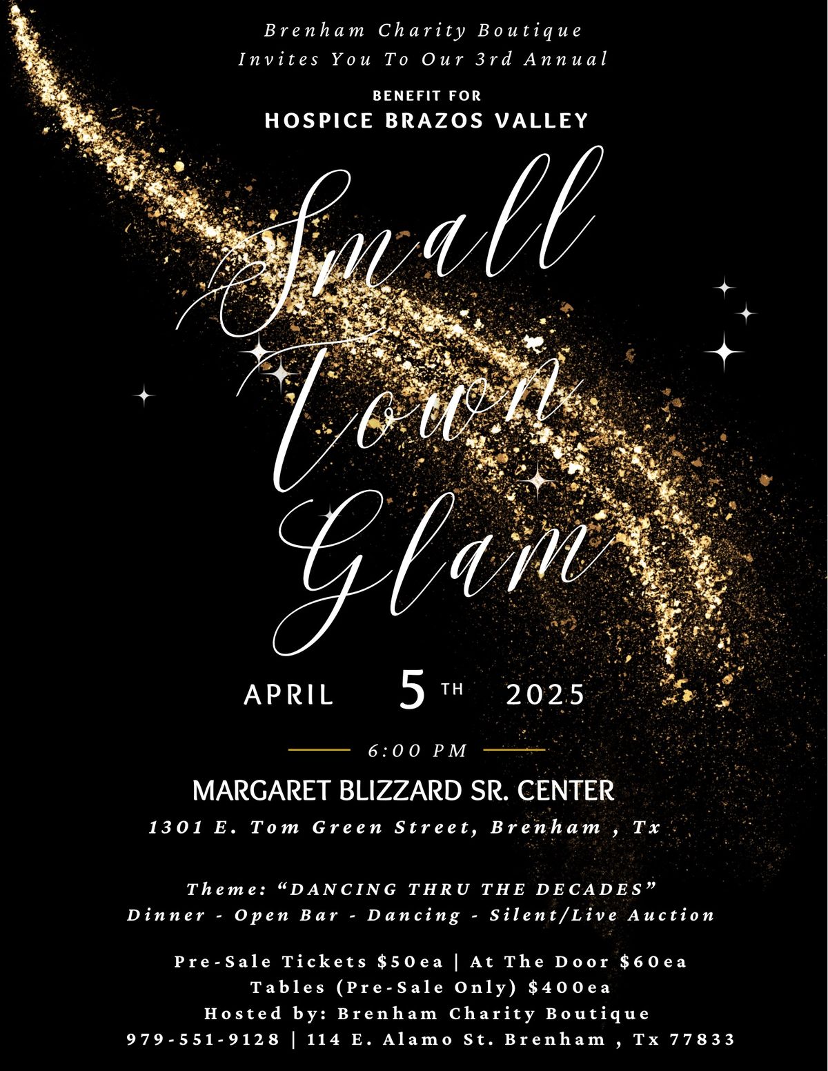 Small Town Glam : Gala for Hospice Brazos Valley 