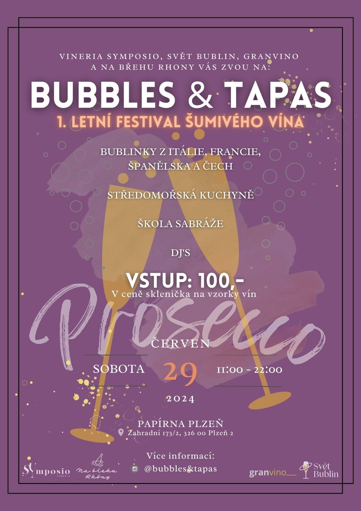 Bubbles & Tapas - Letn\u00ed festival \u0161umiv\u00e9ho v Plzni