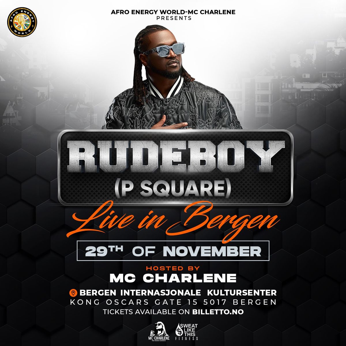 Rudeboy ( P-Square) Live in Bergen, Hosted by MC Charlene