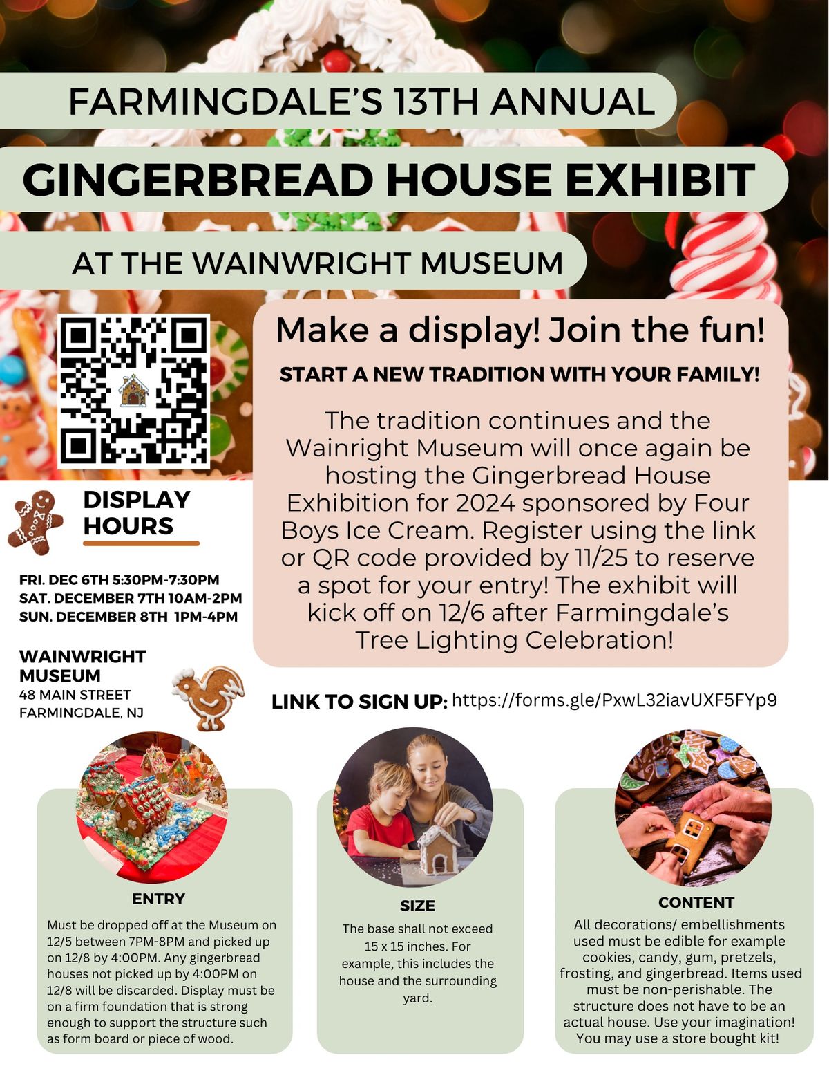 Gingerbread Exhibit & Contest at the Wainwright Museum