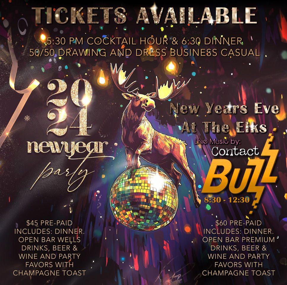 Contact Buzz @ The Elks NYE Party!! \ud83c\udf7e\ud83e\udd42