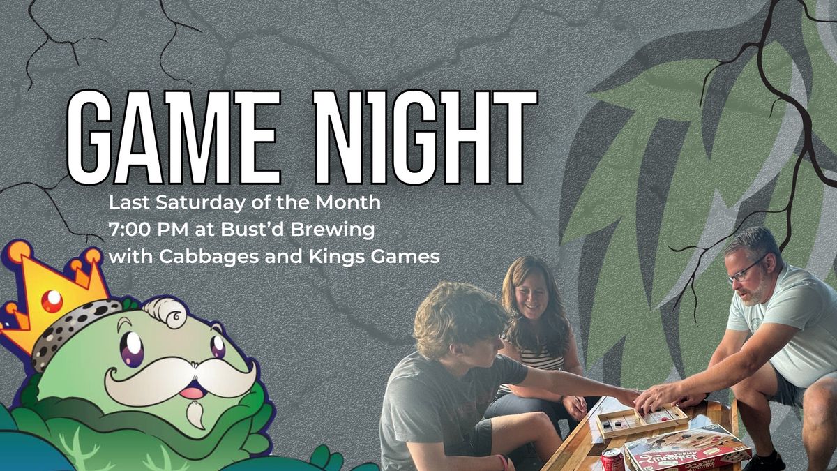 Board Game Night at Bust'd Brewing