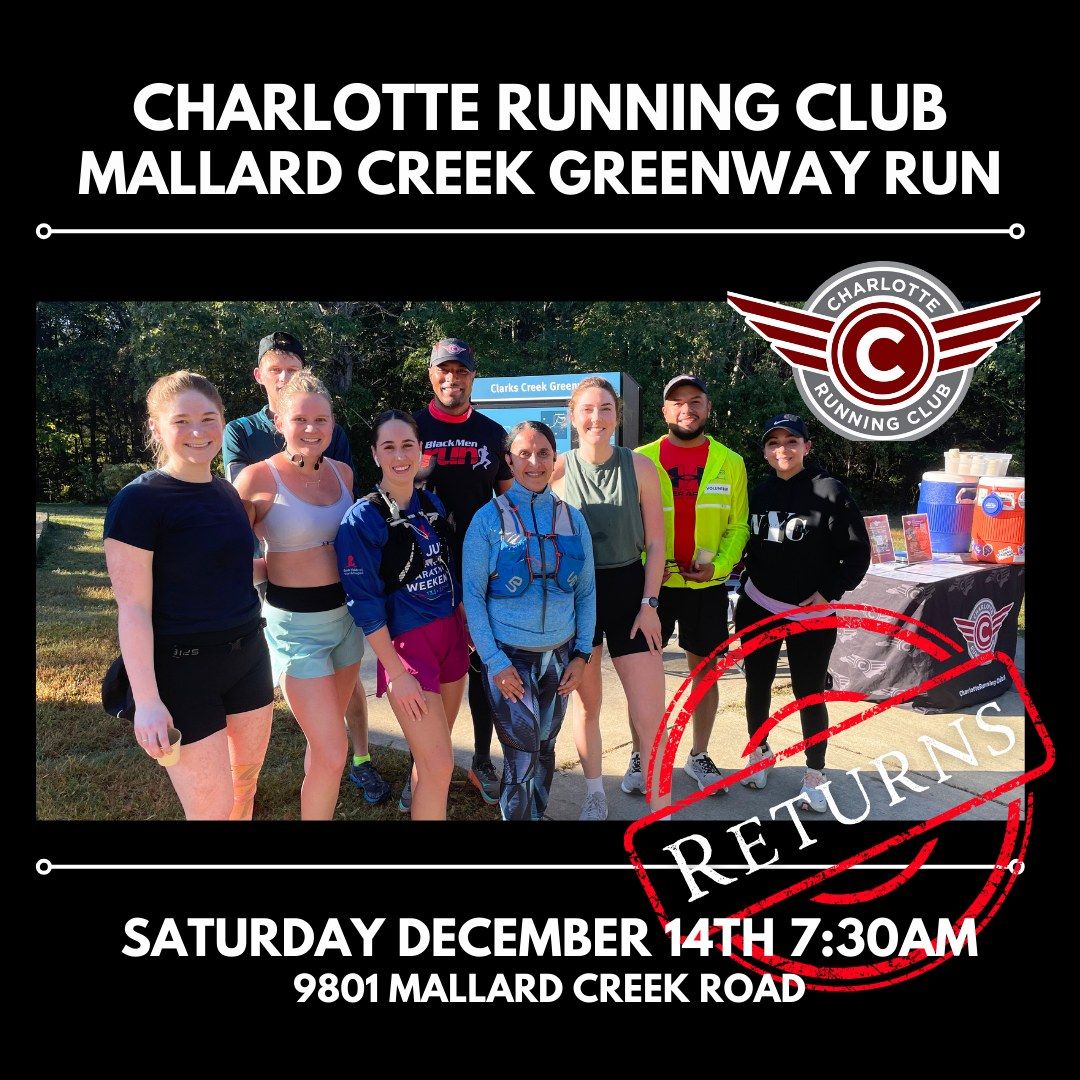 Mallard Creek Greenway Run