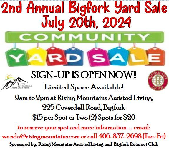 2nd Annual Bigfork Community Yard Sale