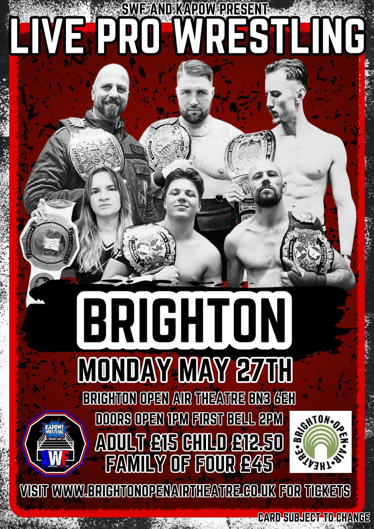 Live Wrestling back in Brighton- Tag Teams and Tear aways. 