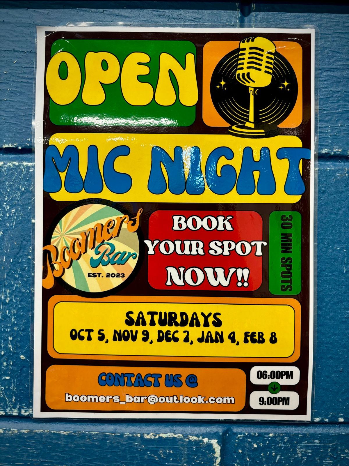 OCTOBER OPEN MIC NIGHT! 