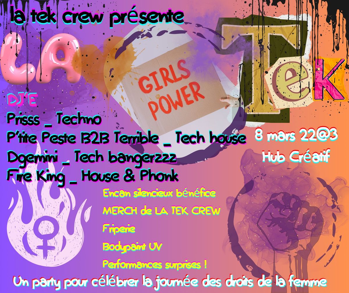 La TEK CREW PR\u00c9SENTE: LA GIRLS POWER TEK #MoreGirlsBehindDecks