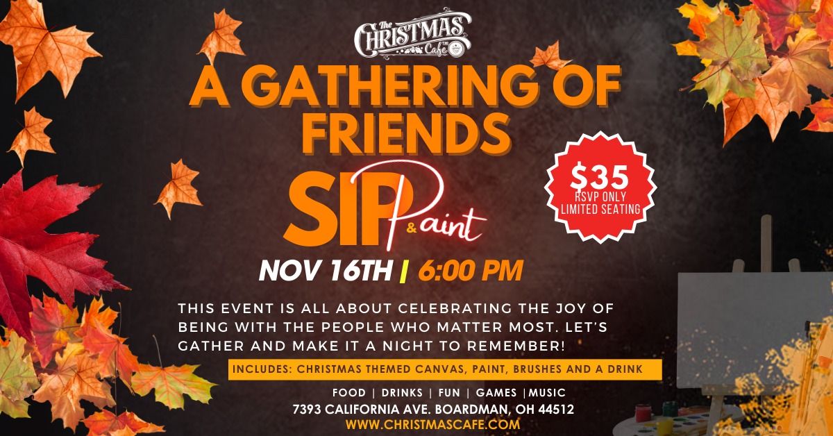 Gathering if Friends Sip and Paint