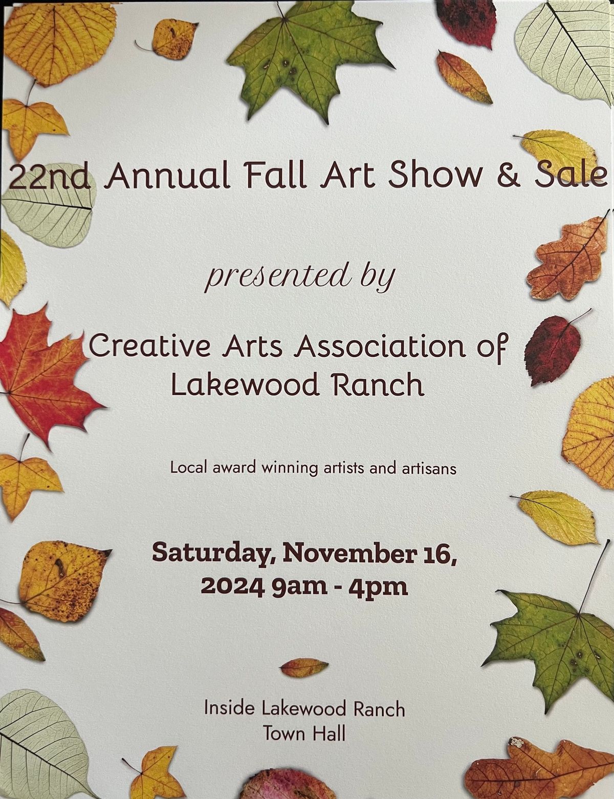 22nd Annual Fall Art & Artisan Show