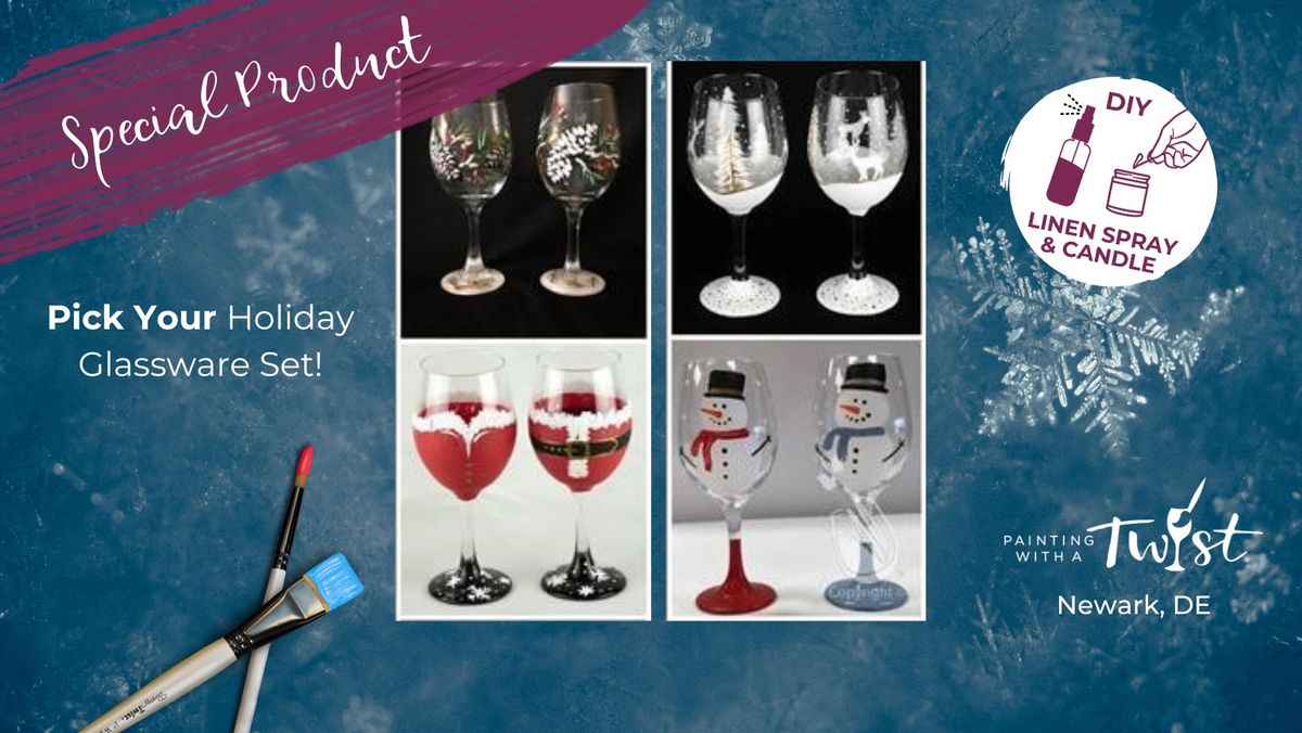 Paint & Sip - Special Product: Pick Your Holiday Glassware Set!