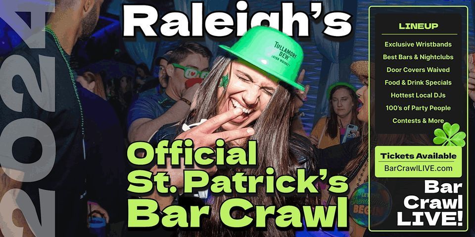 st patricks day raleigh pub crawl 2025