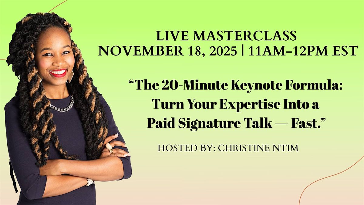 How Turn Your Expertise Into a Paid Signature Talk BT