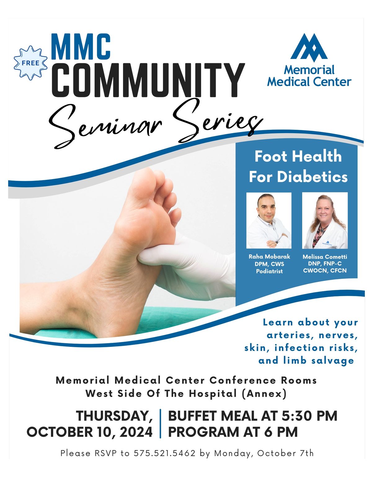 FREE Community Seminar: Foot Health For Diabetics (Meal and Presentation)