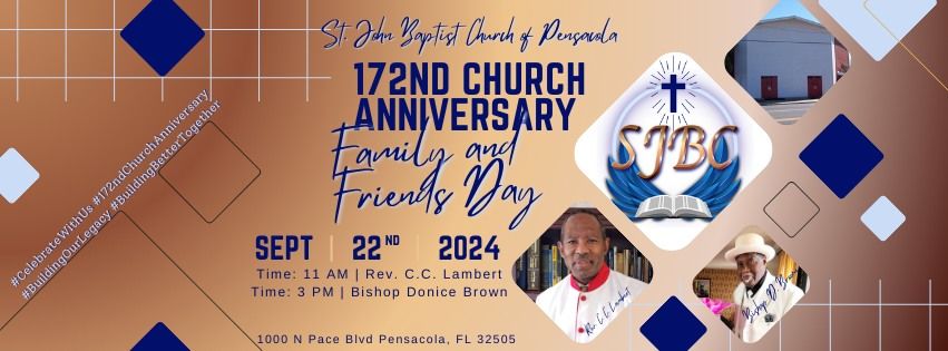 Family and Friends Day - 172nd Church Anniversary