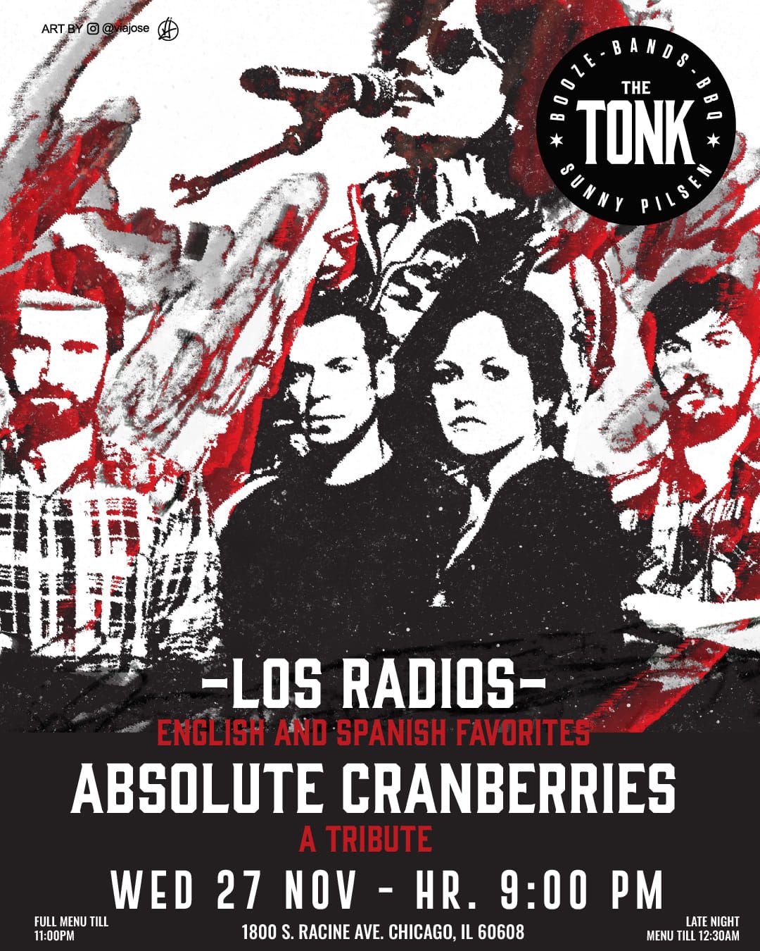 Thanksgiving-Eve with Absolute Cranberries & Los Radios @ Honky Tonk BBQ in Pilsen!