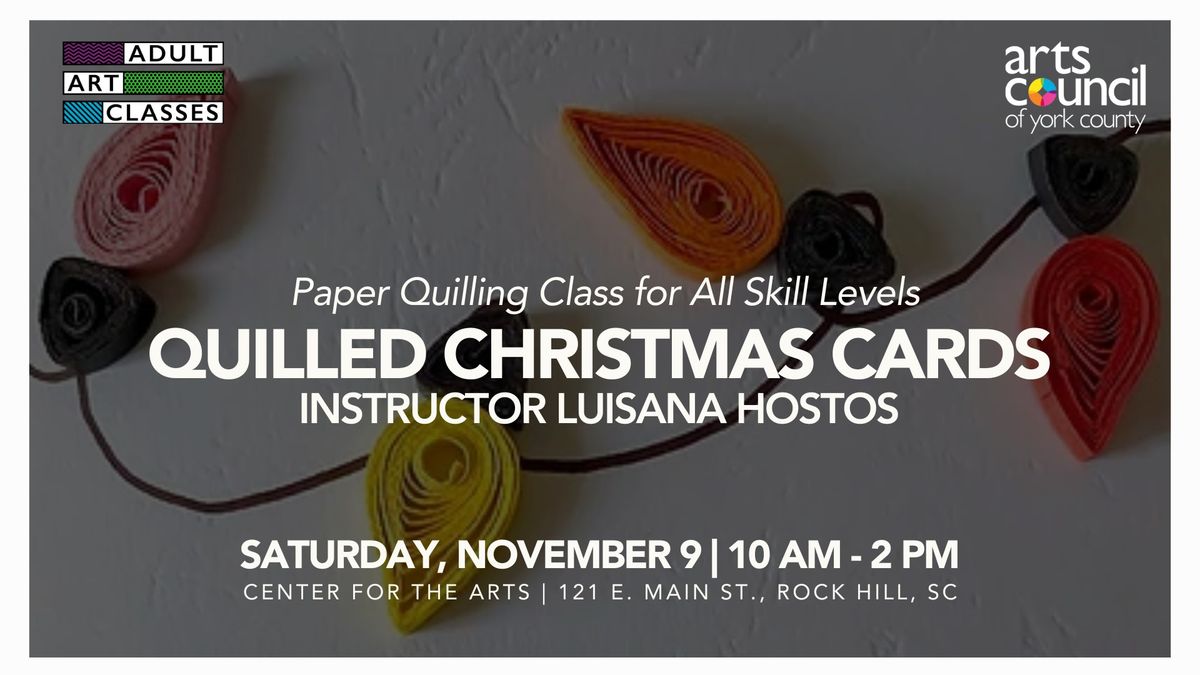 Adult Art Classes | Quilled Christmas Cards