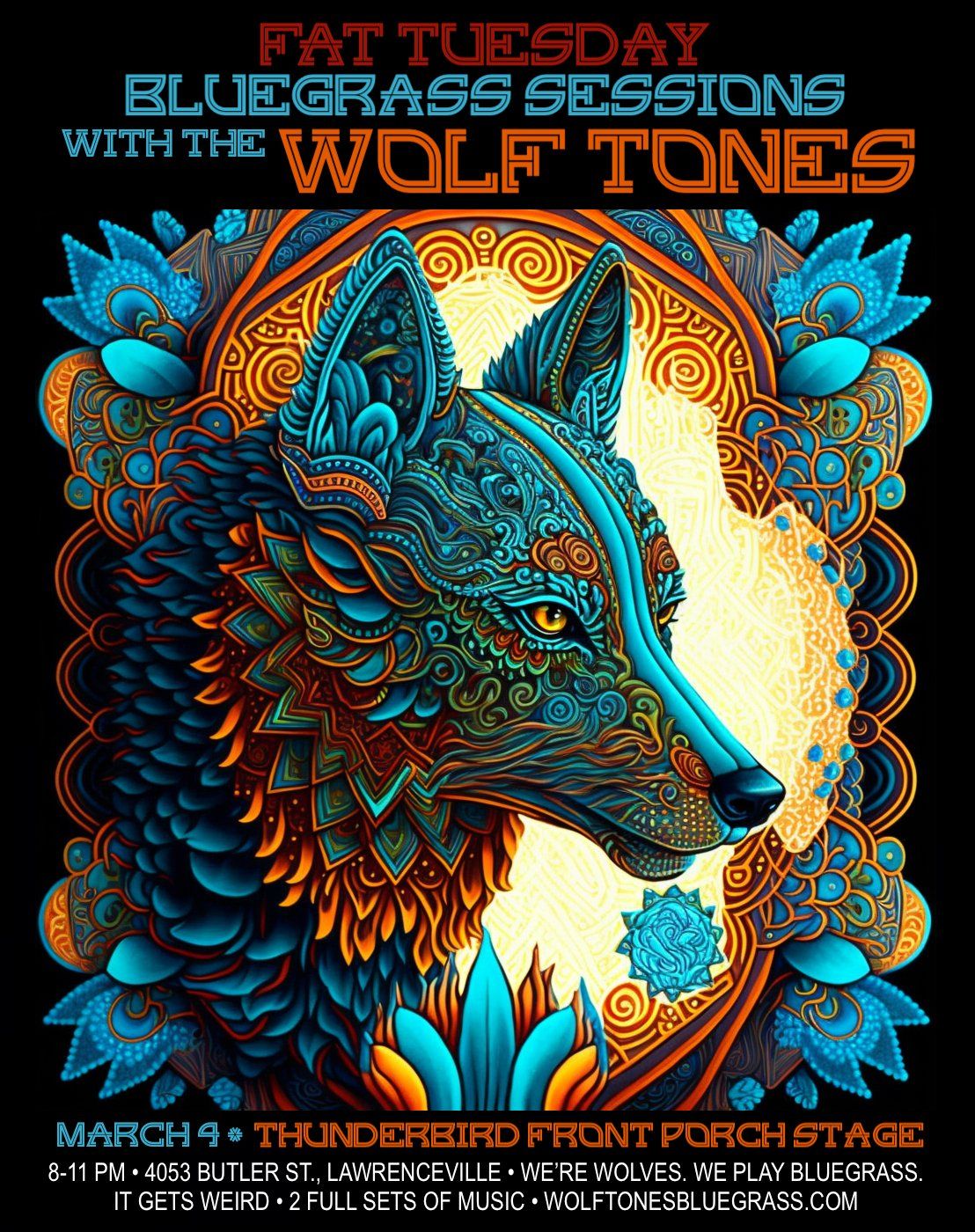 FAT TUESDAY BLUEGRASS SESSIONS with The Wolf Tones