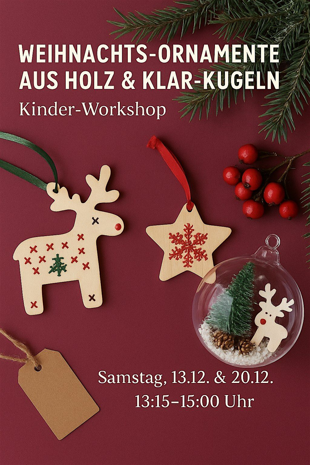 Kids Christmas Ornament Workshop \u2013 Creative Holiday Fun