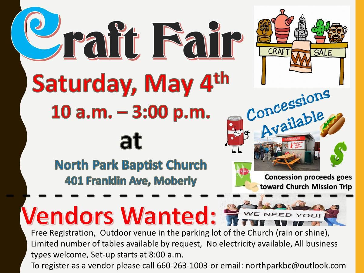 Craft Fair Hosted by North Park Baptist Church, 401 Franklin Ave ...