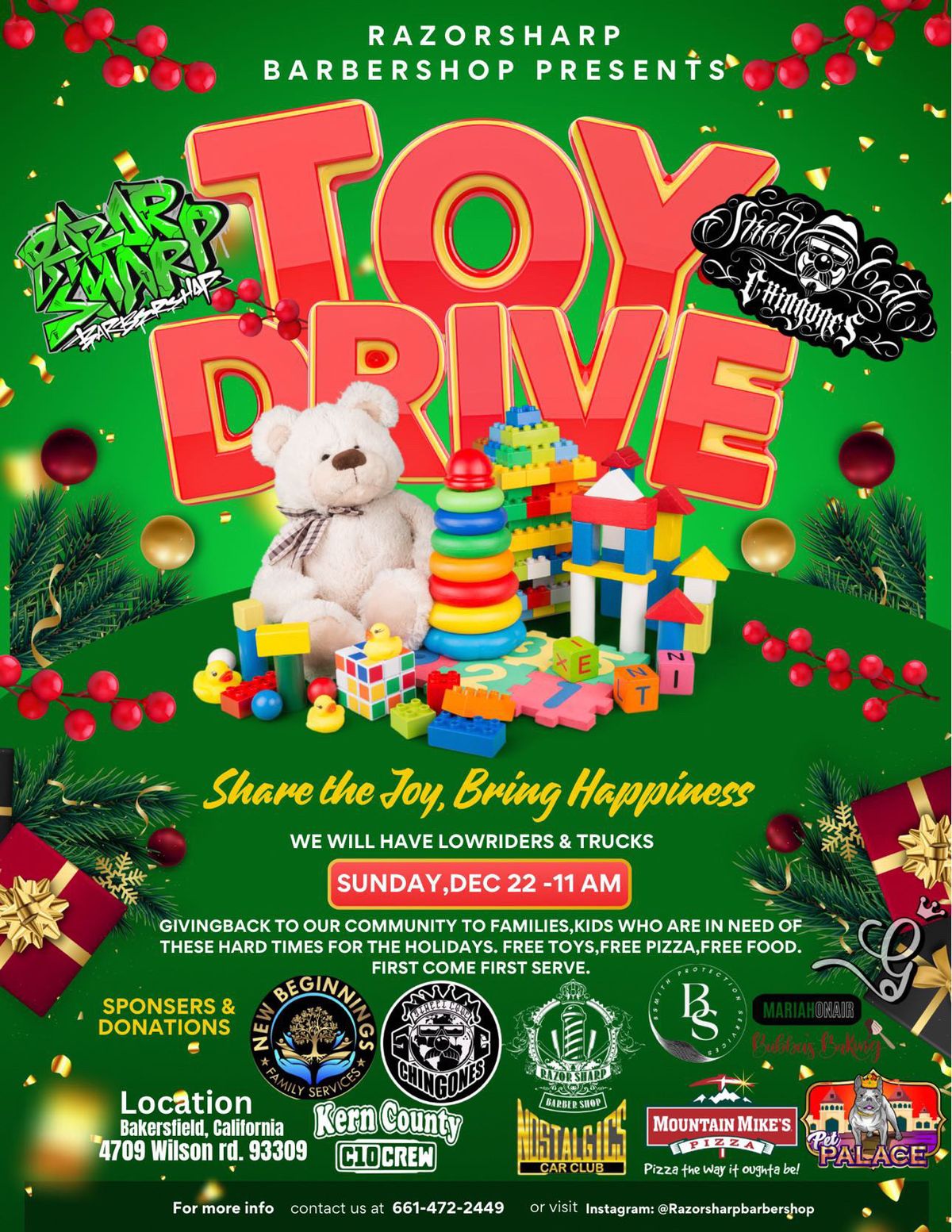 ATTENTION BAKERSFIELD! TOY GIVEAWAY 12\/22\/2024