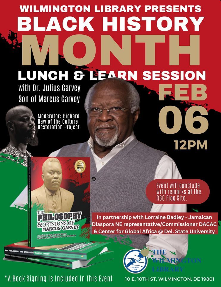 Dr. Julius Garvey - Son of Marcus Garvey Book Signing, Wilmington ...