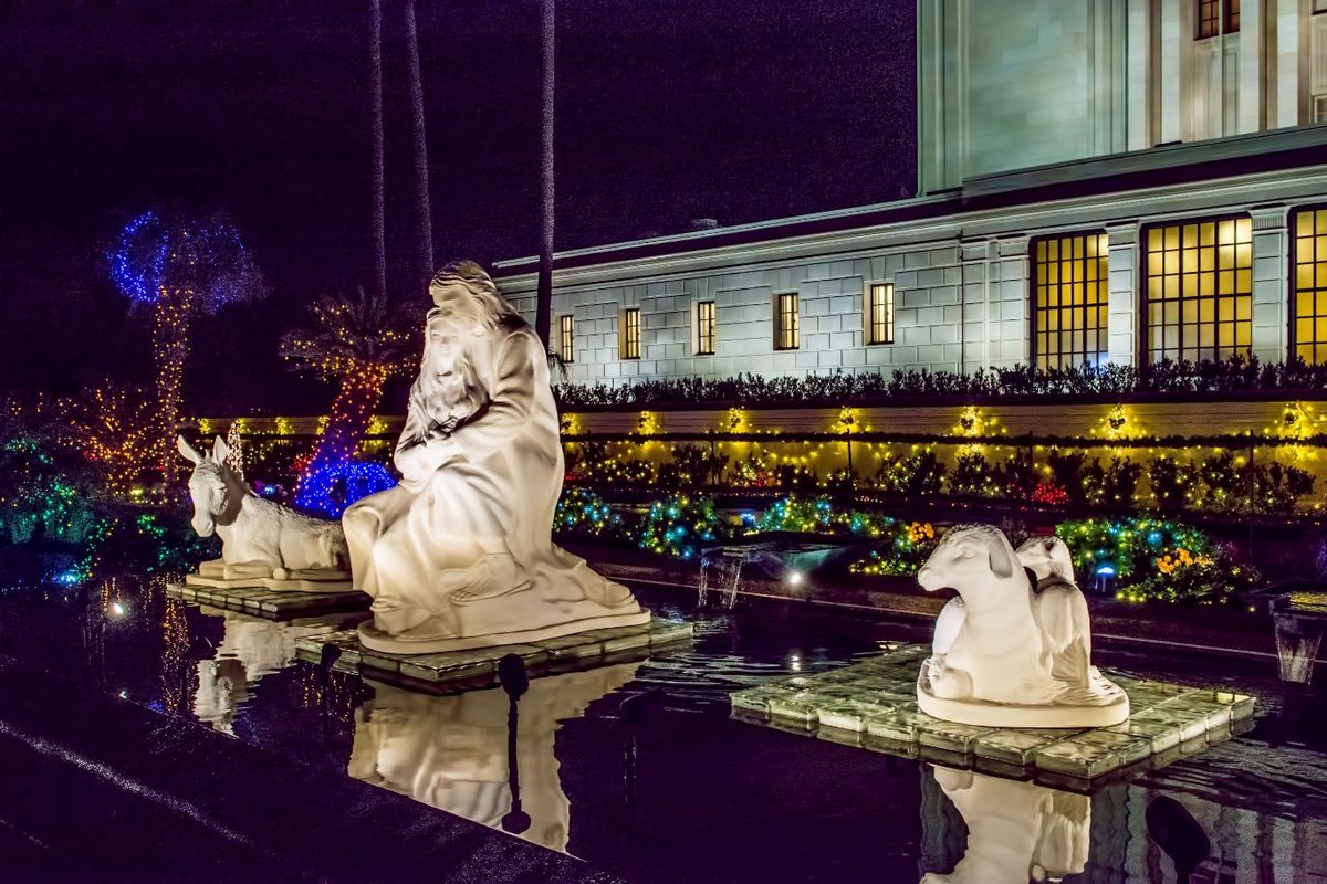 Mesa Temple Christmas Lights and International Nativity Exhibit