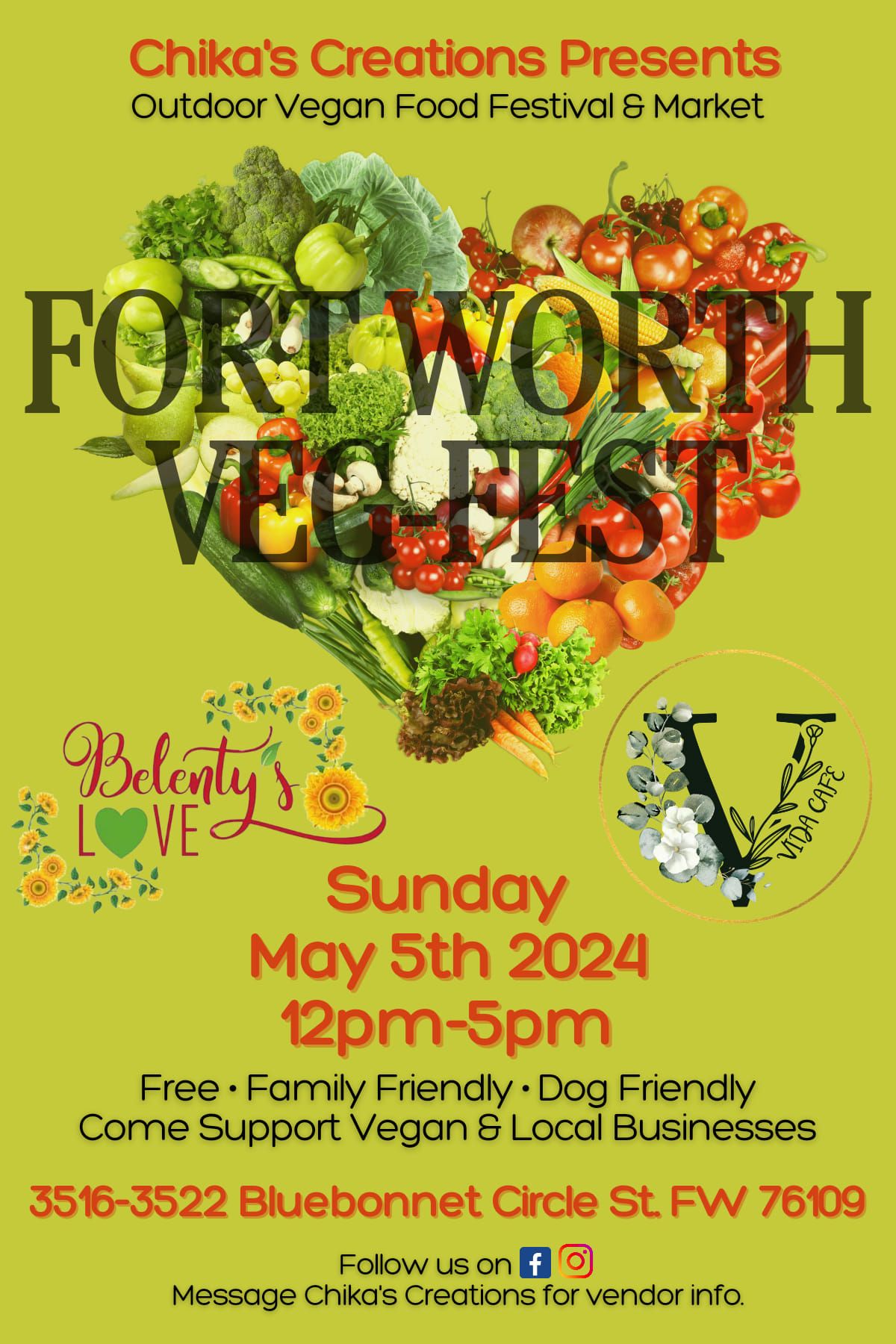 Fort Worth Veg-Fest Spring 2024 (Free All Vegan Food Festival & Market)