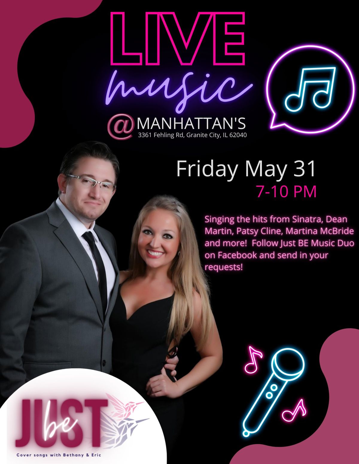 Live Music with 'Just BE' at Manhattan's