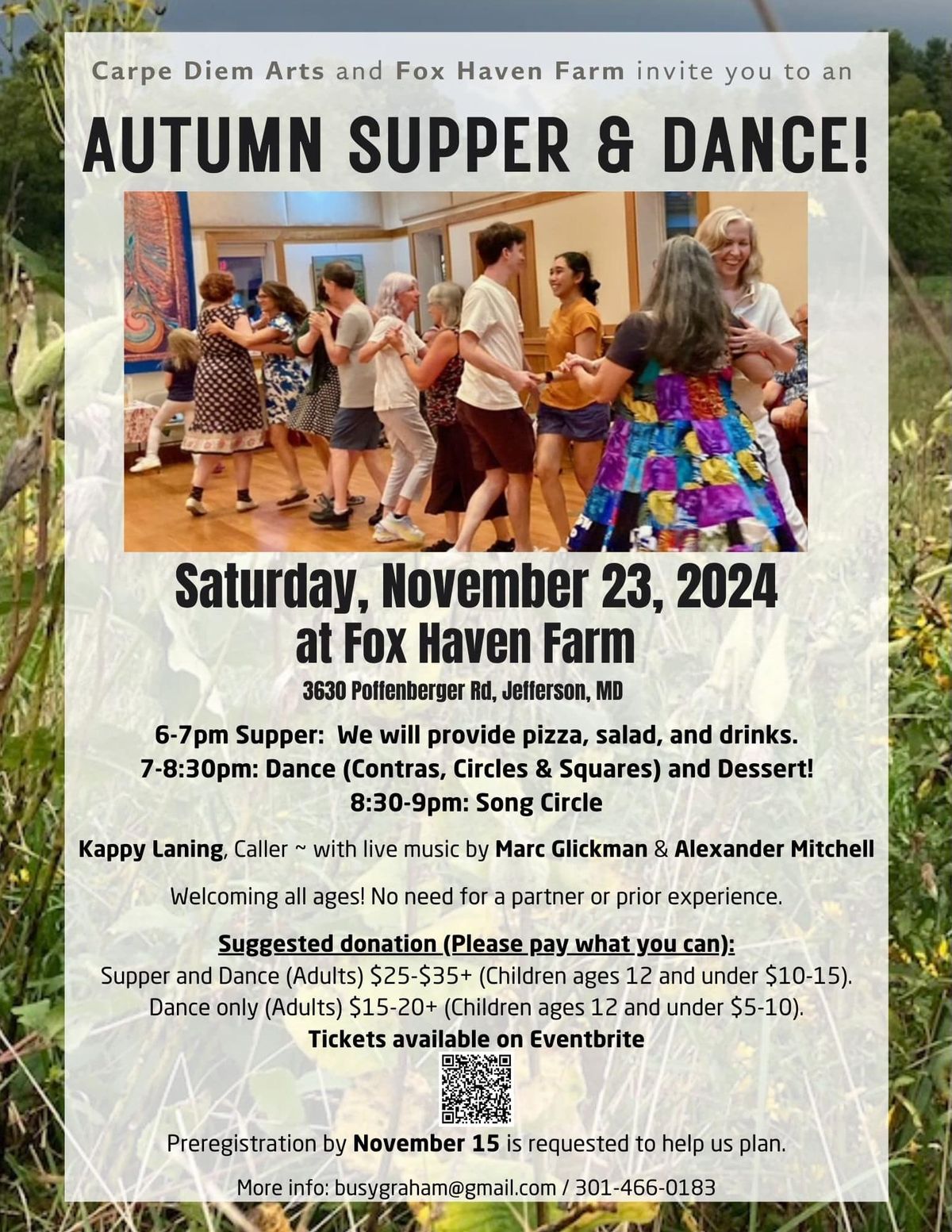 Autumn Supper & Dance at Fox Haven Farm!