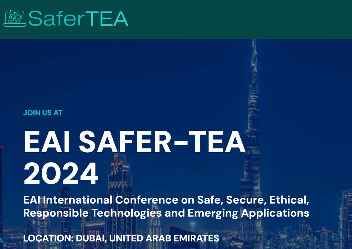 EAI SAFER-TEA Internation Conference - Dubai UAE