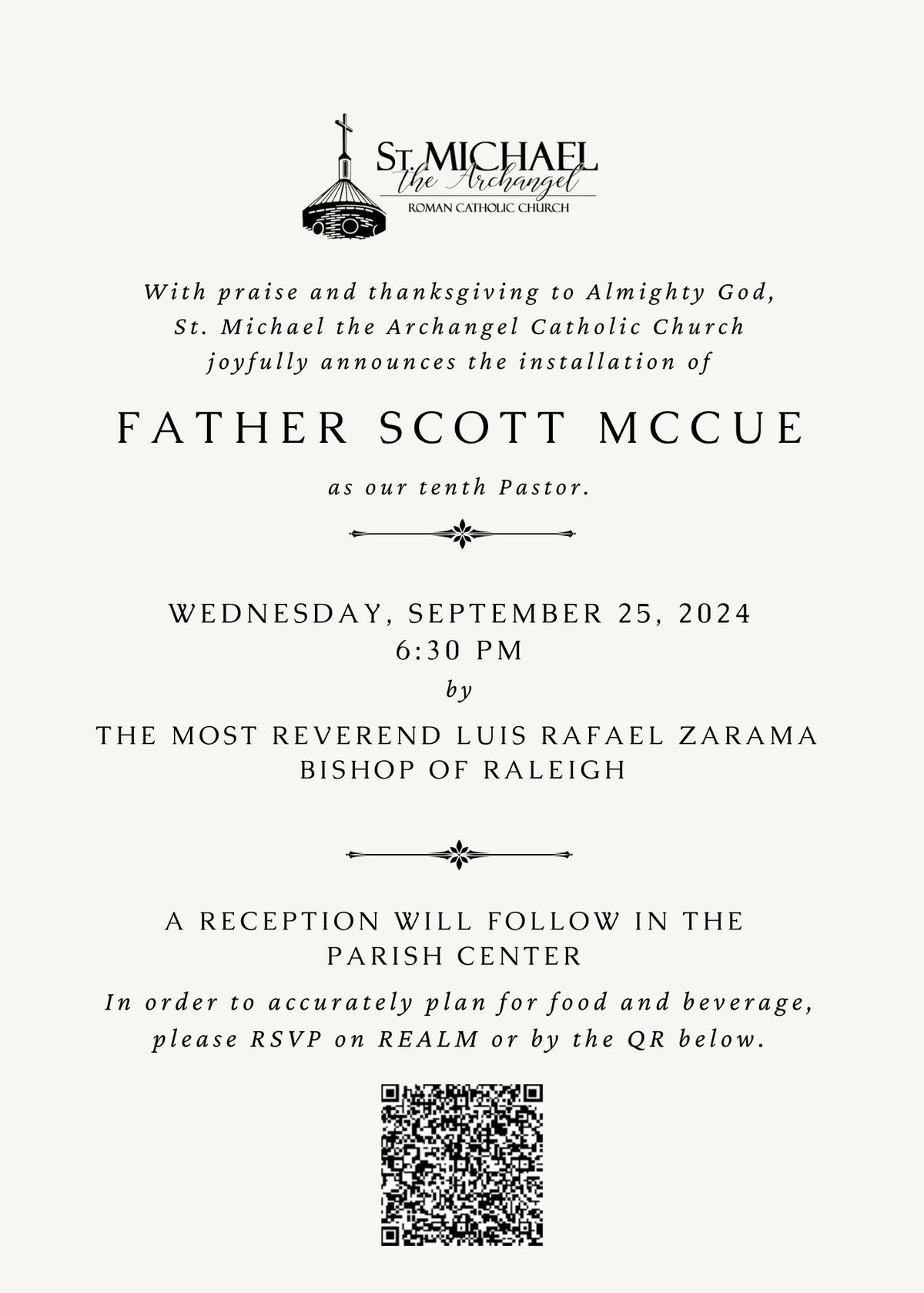 Installation of Father Scott McCue