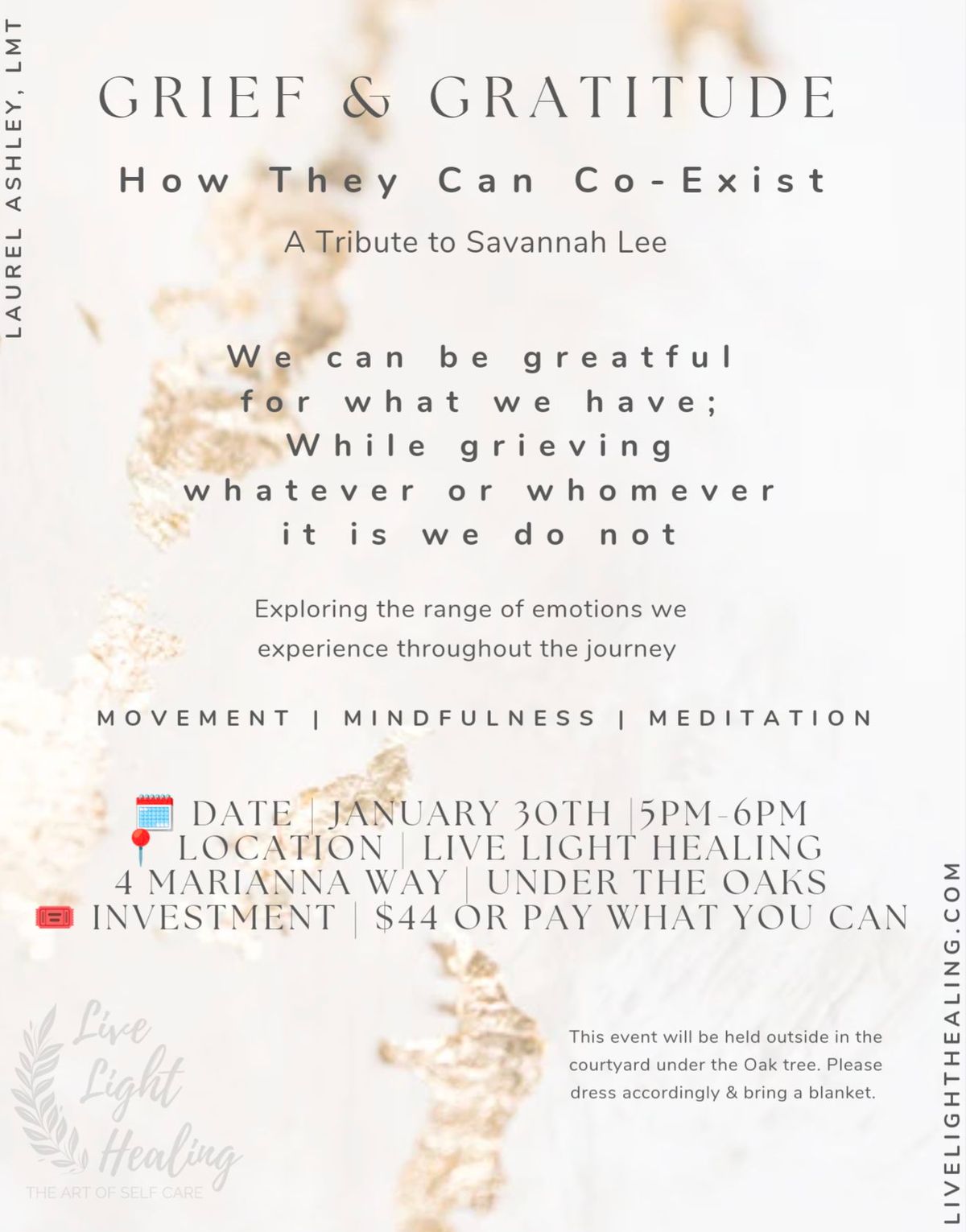 Grief & Gratitude | Movement | Mindfulness | Meditation 