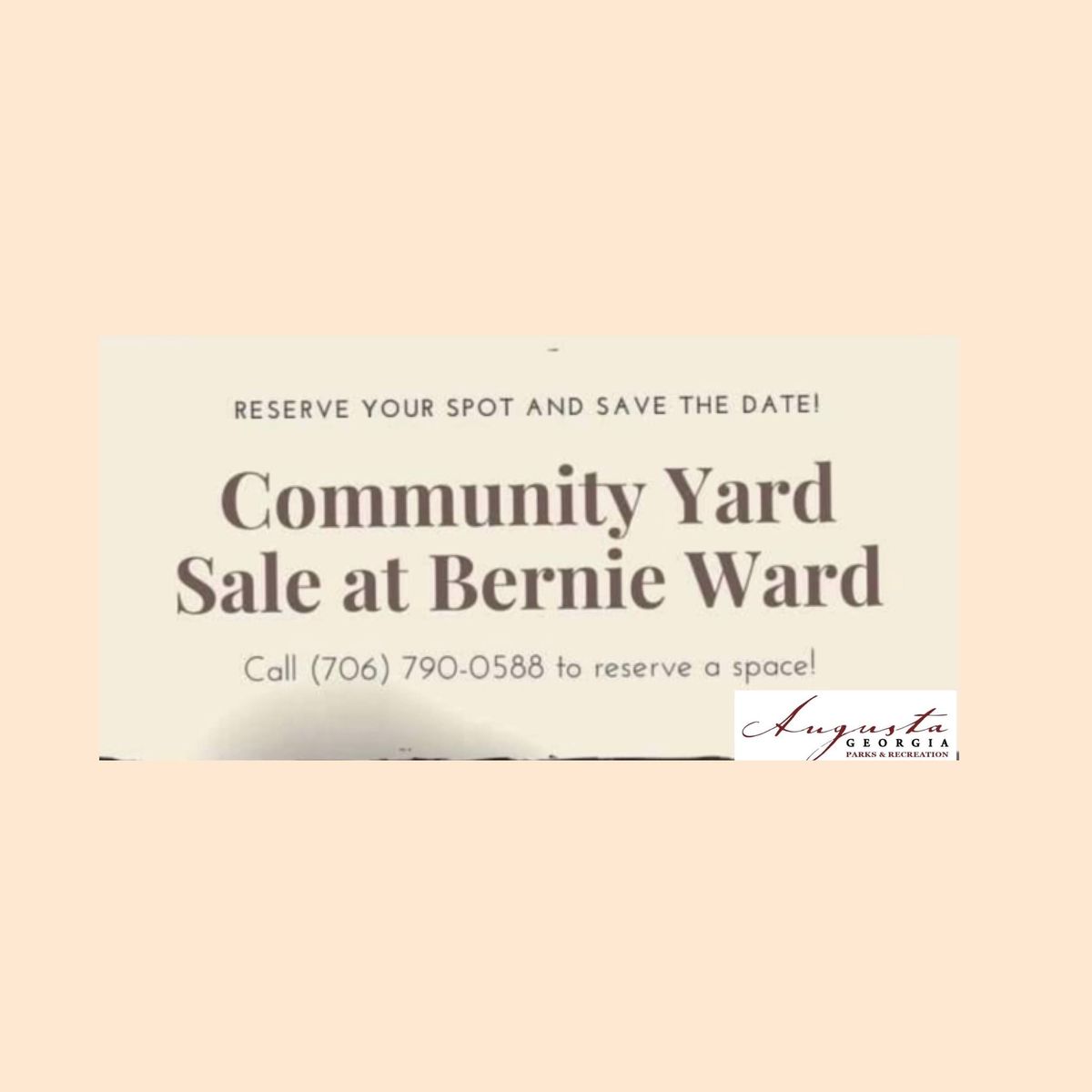 Bernie Ward Community Yard Sale 