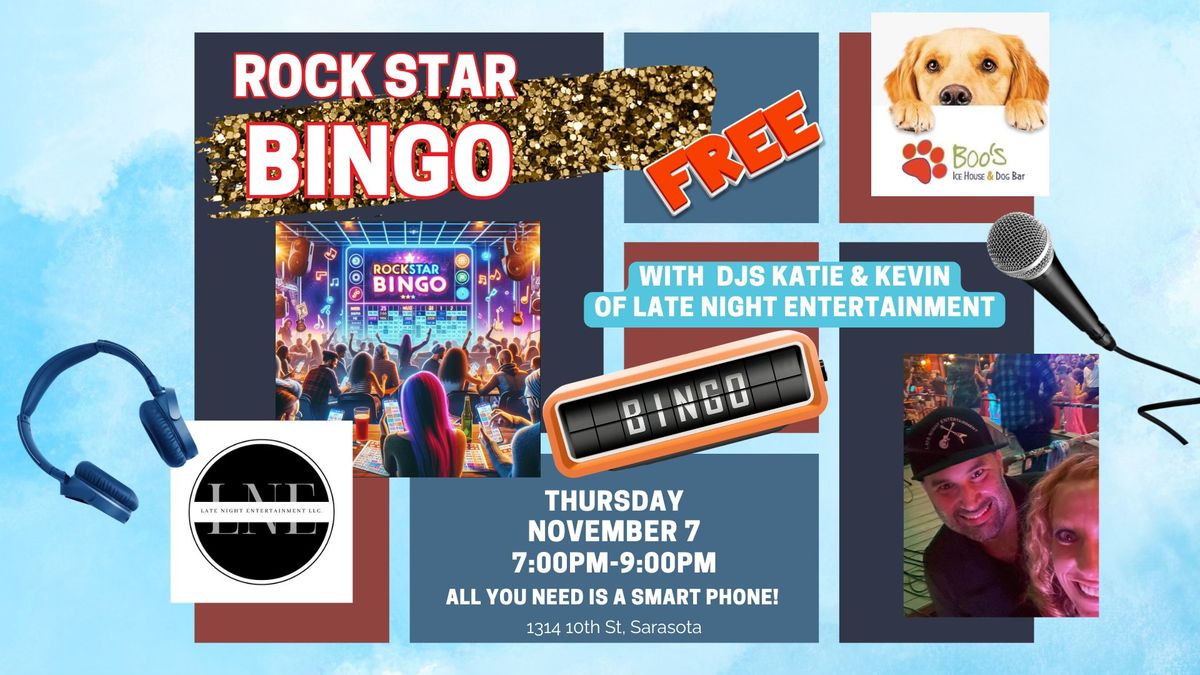 Rock Star Bingo with Katie & Kevin 7:00-9:00PM