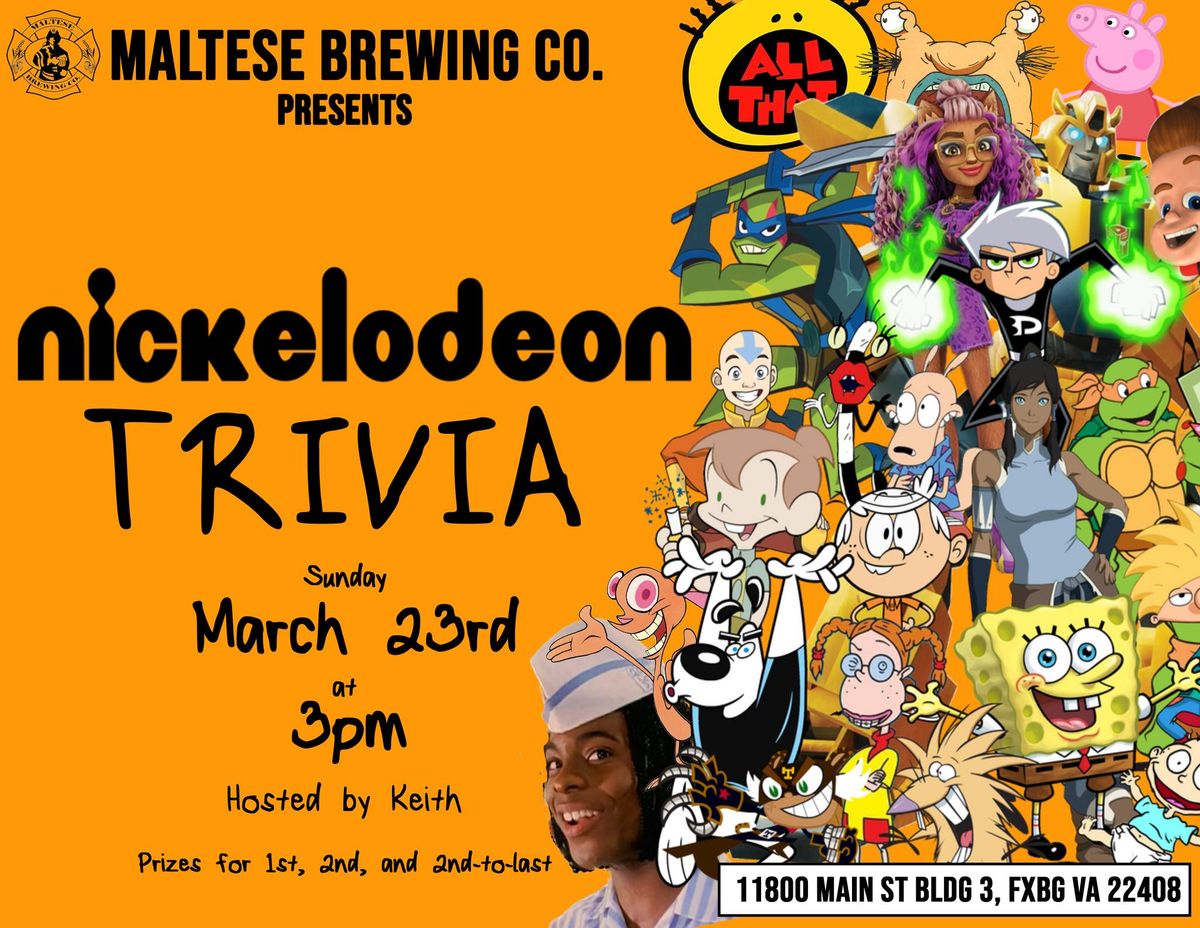 Nickelodeon Trivia @ Maltese Brewing Co. 