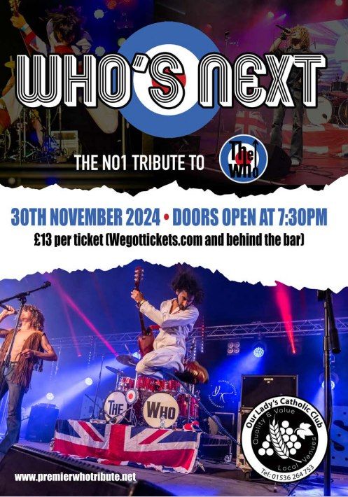 "WHO'S NEXT" THE BEST WHO TRIBUTE ACT