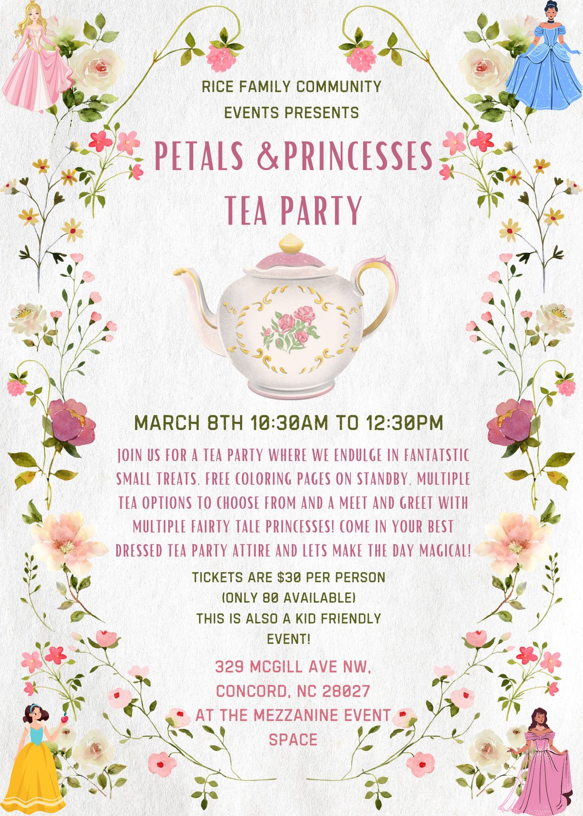 Petals and Princesses : Tea Party Event