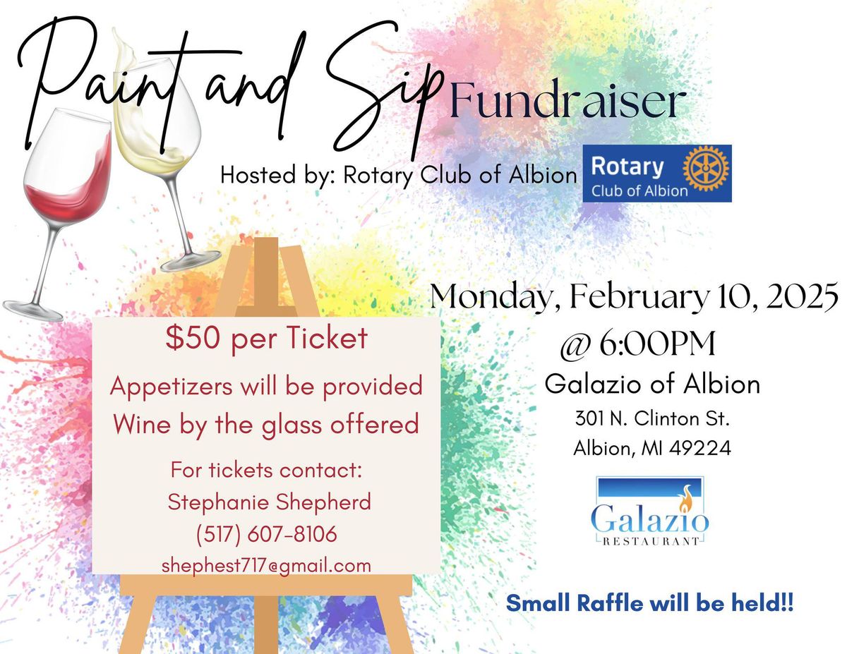 Paint and Sip Fundraiser - Rotary Club of Albion